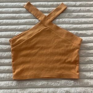 cross neck crop top